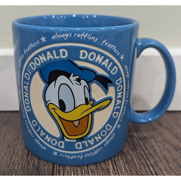 Disney Parks Donald Always Ruffles Feathers Blue Ceramic Large Mug - Picture 2 of 7